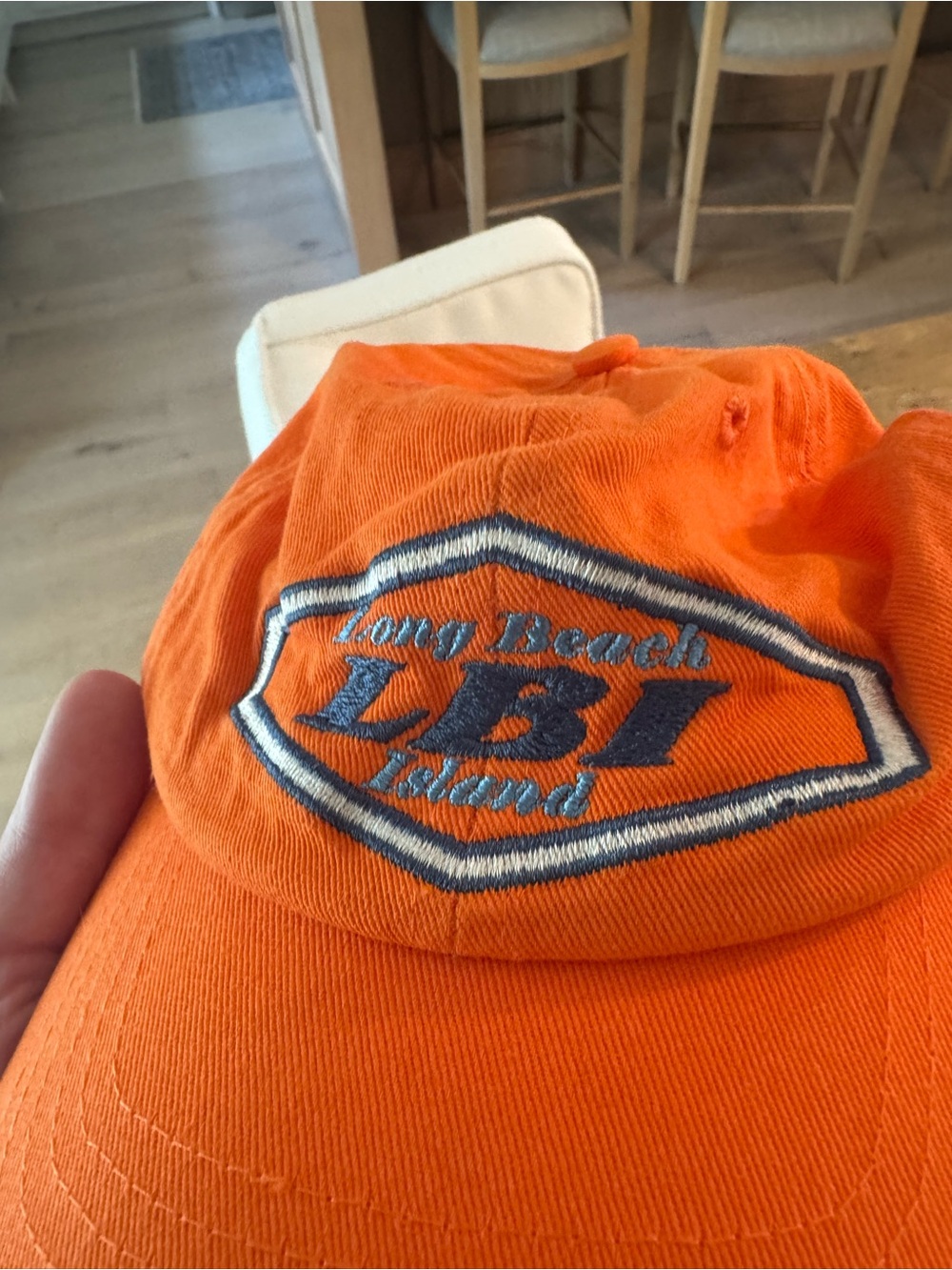 Vintage LBI Long Beach Island NJ Hat Orange - Picture 5 of 5